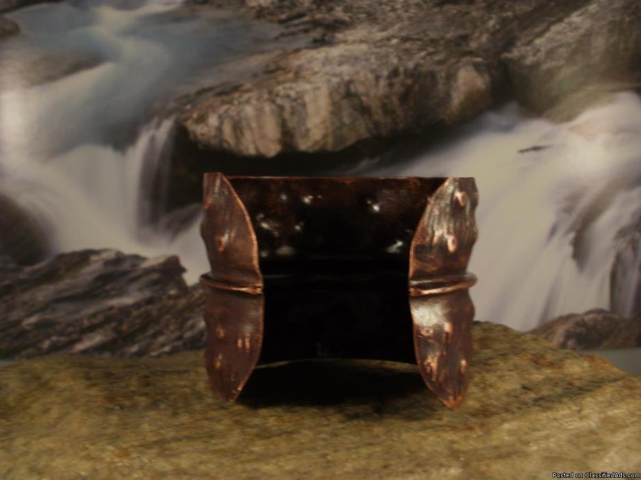 Fold formed copper bracelet, 2