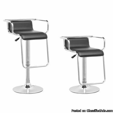 Chrome and Leather Barstools, 1