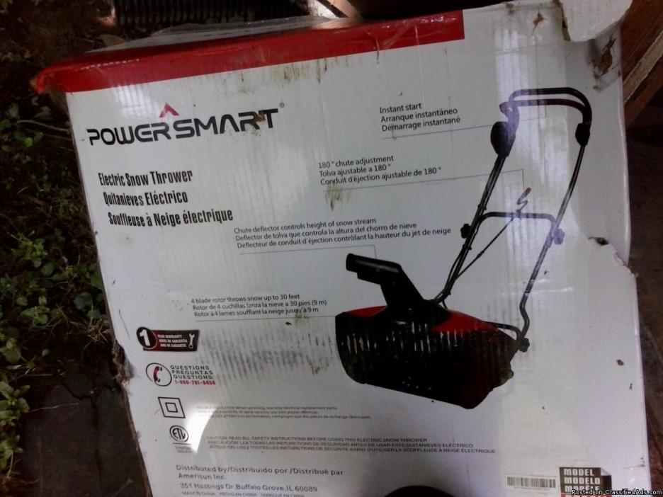 electric snow blower-NewIn Box,Never Used