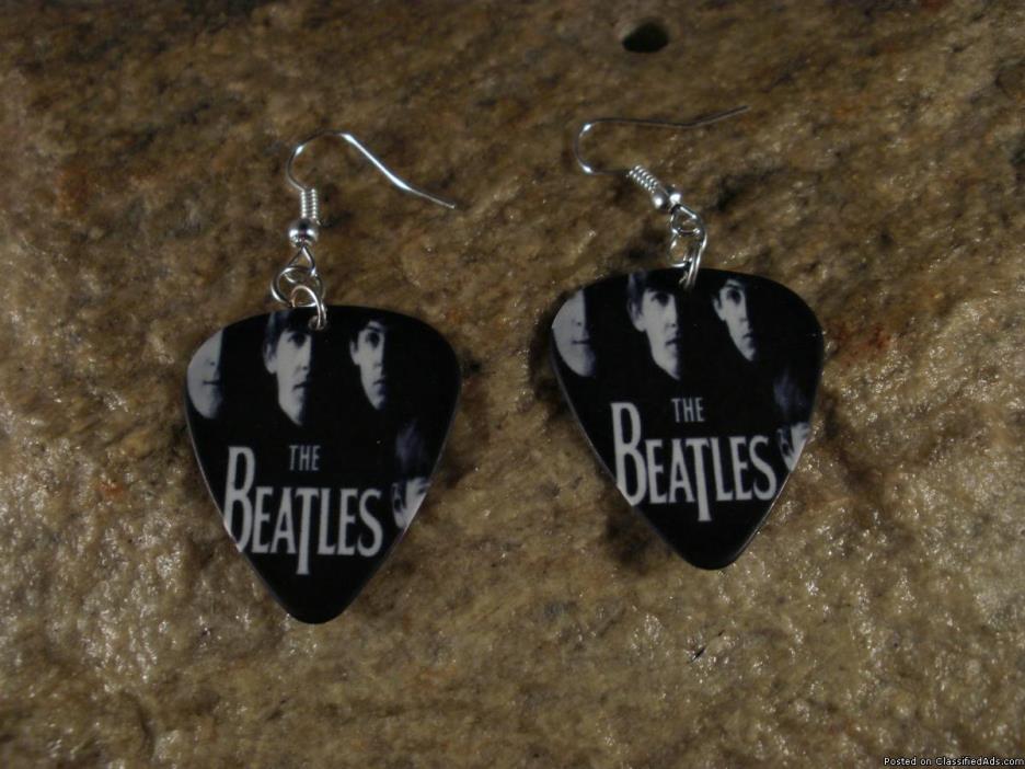 Beatles Guitar Pick Earrings, 1