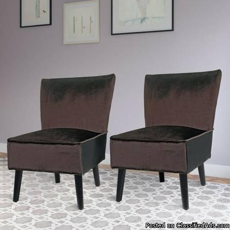 Brown Accent Chairs, 1