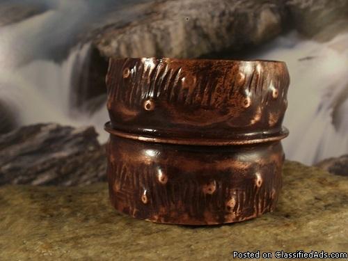 Fold formed copper bracelet, 0