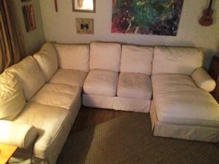 Large White Sectional