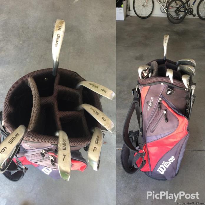 Wilson bag with irons 5-P used, 0