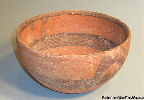 Cypriot Black on Red Ware Large Pottery Bowl 7th Century BC, 1