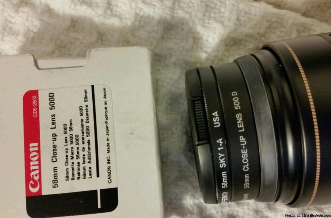 Canon EF 100-300mm f/4.5-5.6 Telephoto Lens *W/CLOSE UP ATTACHMENT for Canon SLR, 1