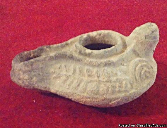 Early Byzantine Pottery Oil Lamp, Holy Land, 6th to Early 8th Century AD, 1