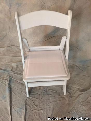 White Resin Padded Folding chairs, 1