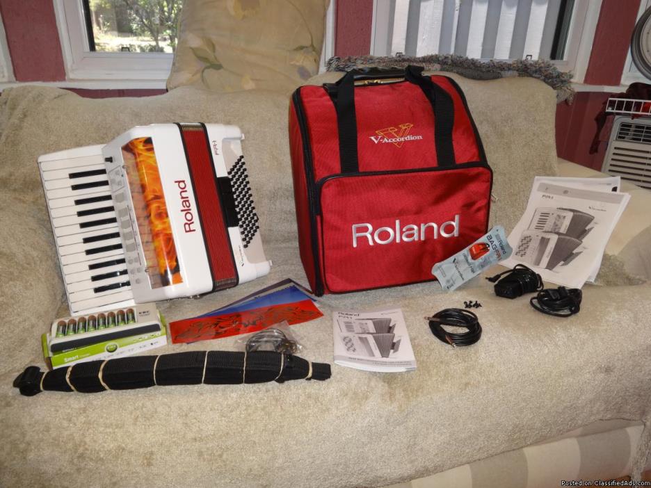 Roland Accordion FR1, Roland Gig Bag , Peavey KB1 Keyboard Amp, Great Package..., 0