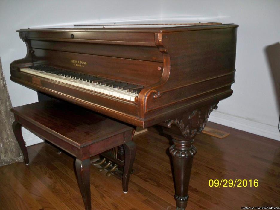 1906 Ivers & Pond Baby Grand Piano, 0