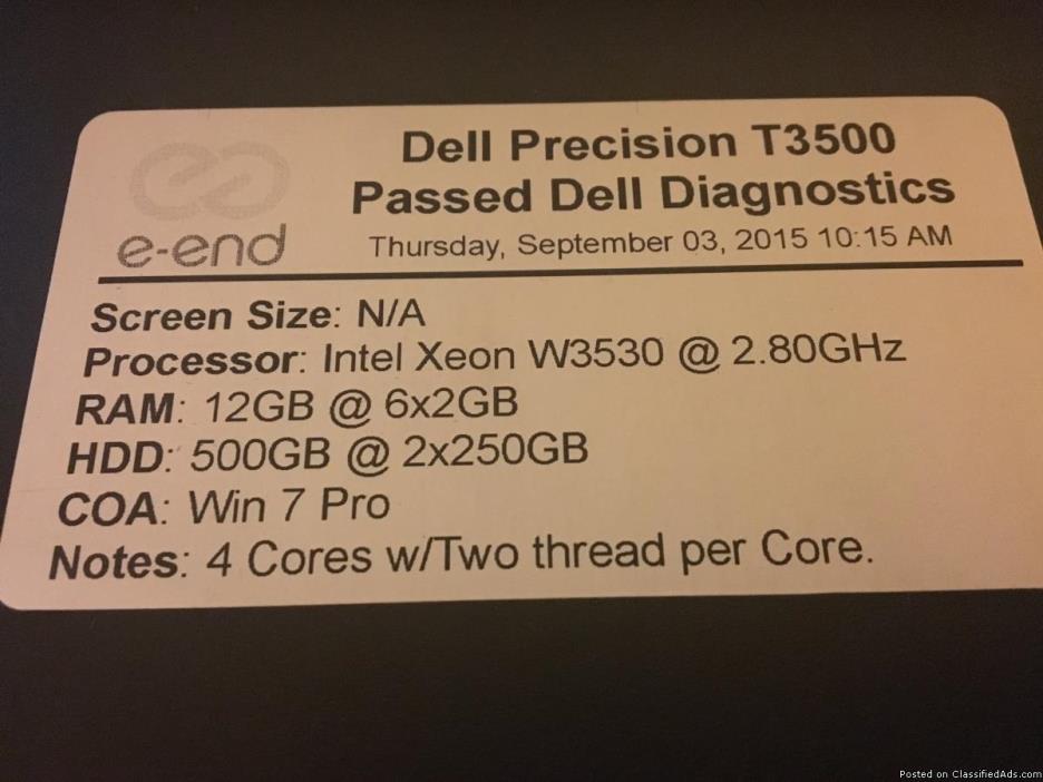 Dell Precision T3500, 1