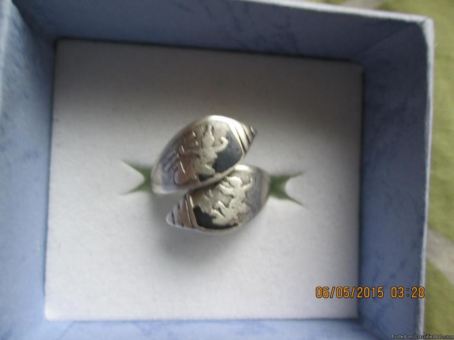 Sterling silver ring, 0