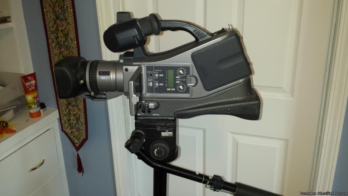 Panasonic comercial video camera/trypod, 1