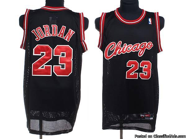Chicago Bulls #23 Michael Jordan Stitched Black Crabbed Typeface NBA Jersey