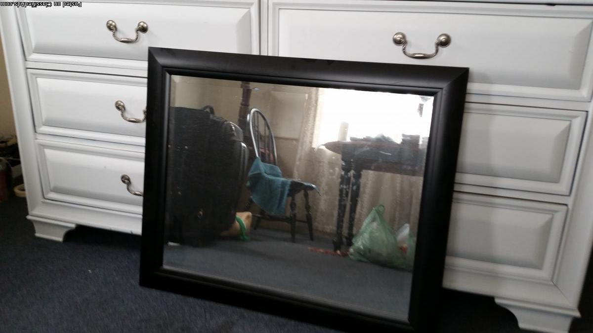 Black framed mirror for sale, 0