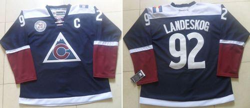 Colorado Avalanche #92 Gabriel Landeskog Navy Blue Alternate Stitched NHL Jersey, 0