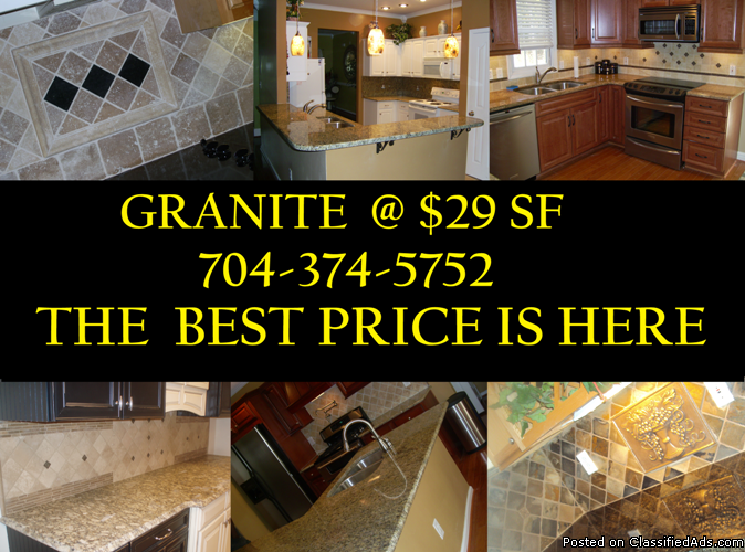 $29 sq ft Granite Countertops