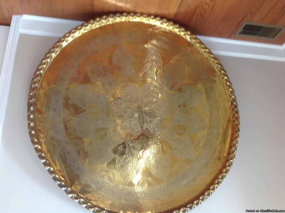 Large Brass decorative plate, 0