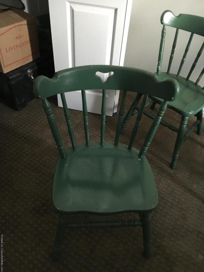 Antique Table and 4 Chairs, 1