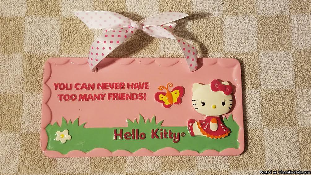 Hello Kitty by Sanrio Pink Friends Wall Decoration Sign, 0