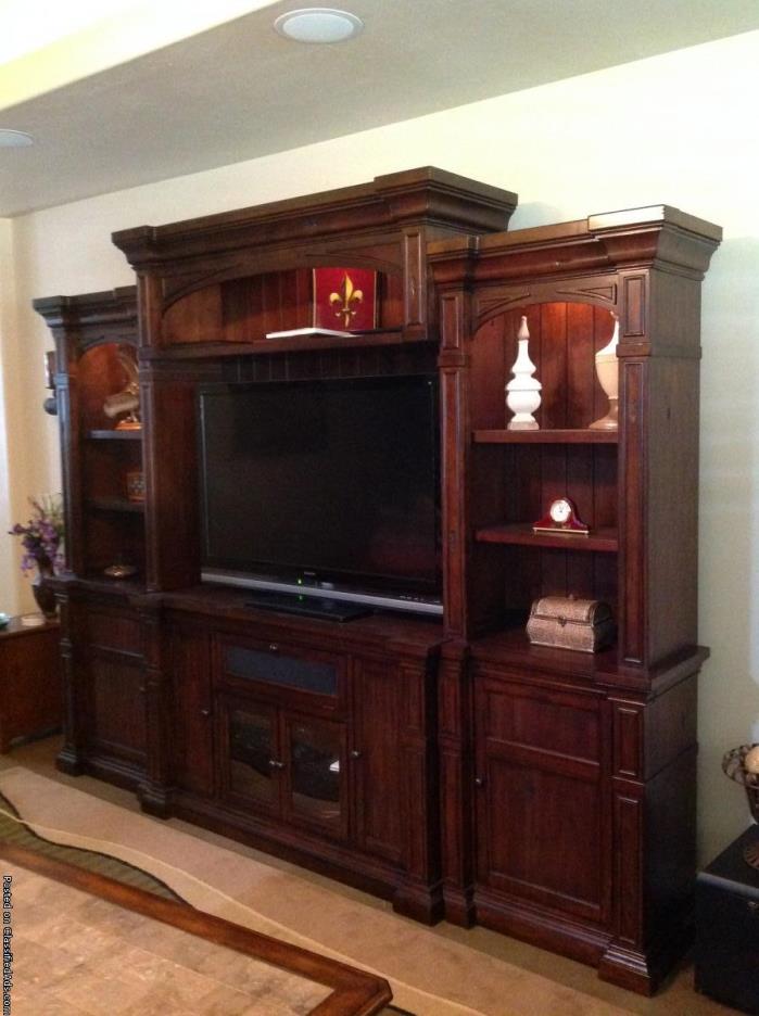 Solid wood entertainment center, 0