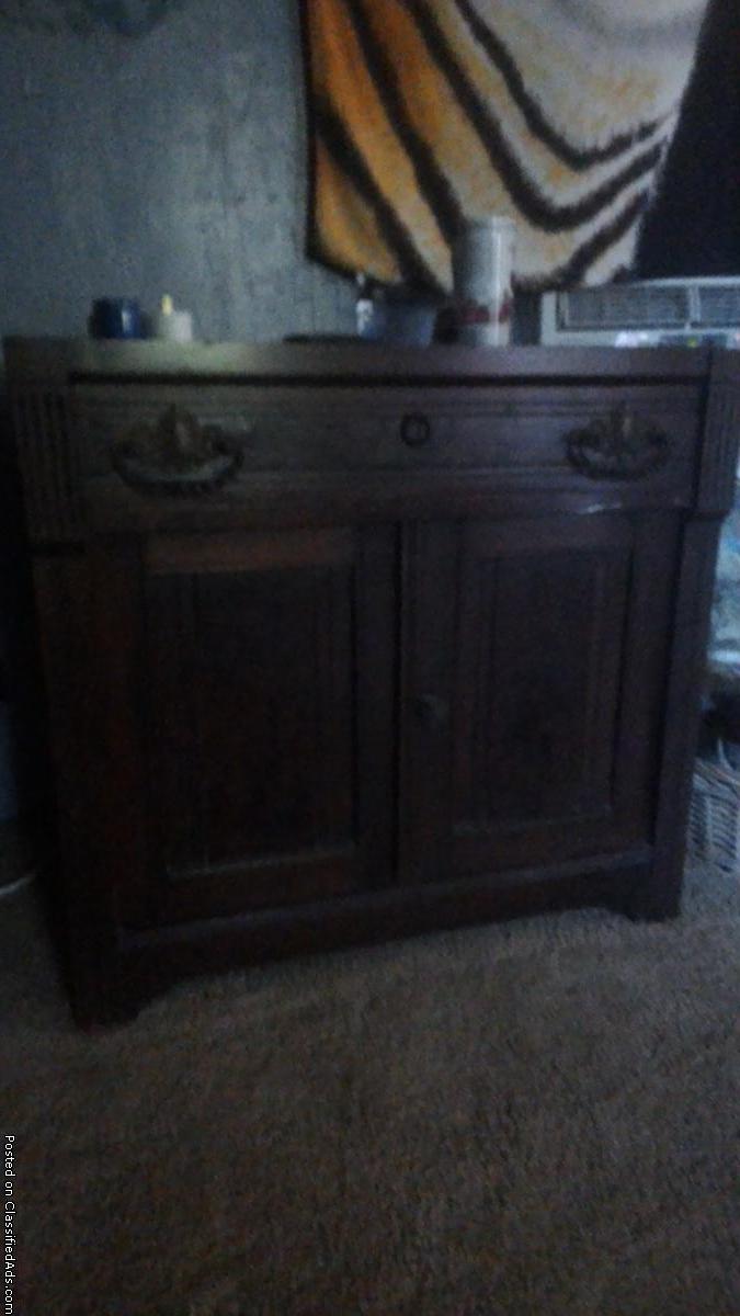 Antique cabinet with drawer