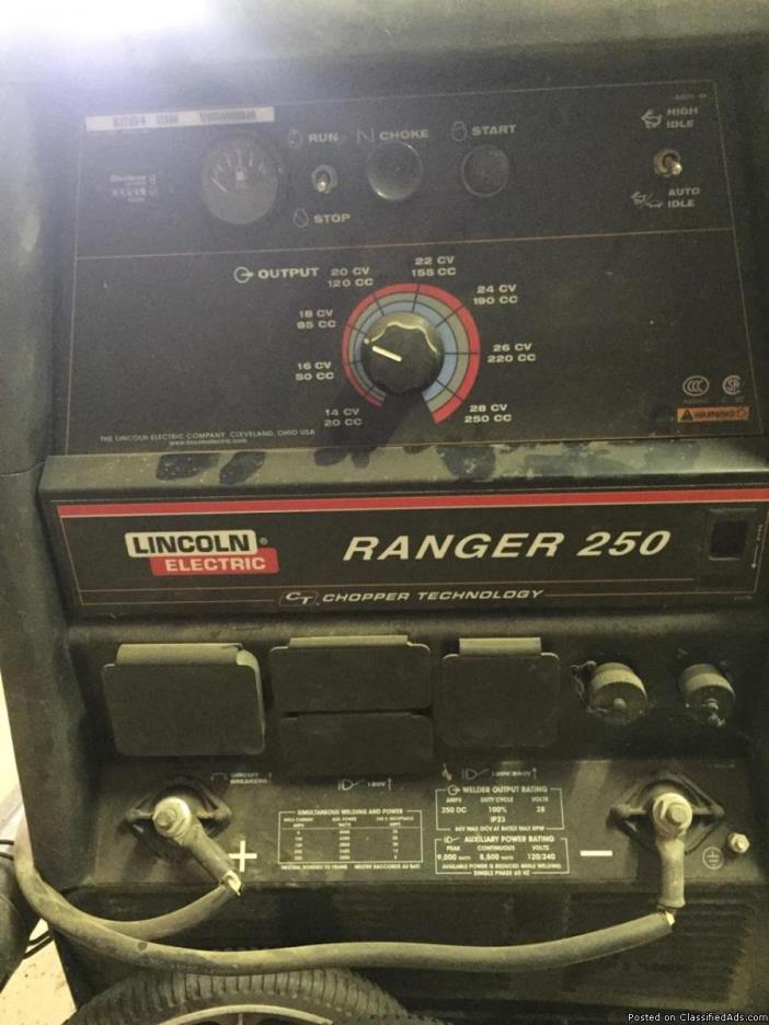 Lincoln Ranger 250 10K Watt Generator Welder, 1