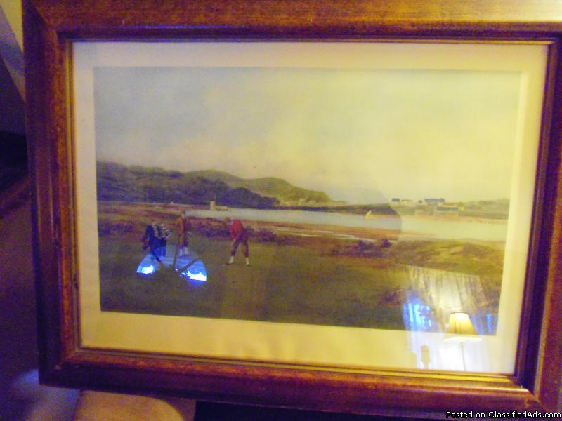 Original Oldest Golf Lithograph 1894  The Pulling Green  ( ST. Andrews..., 1