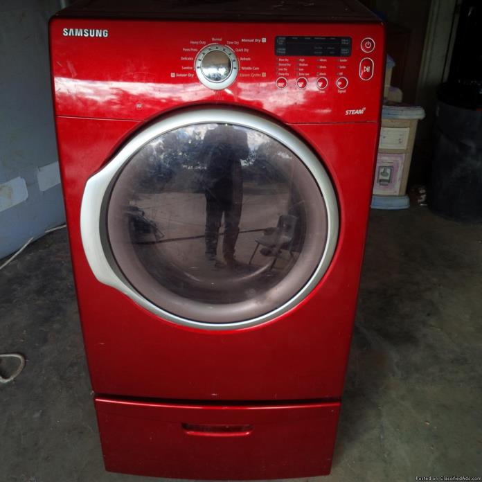 samsung electric dryer with pedestal, 0