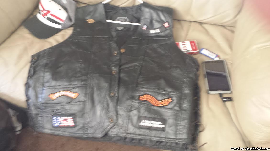 Harley Davidson Mens Leather Vest, 0