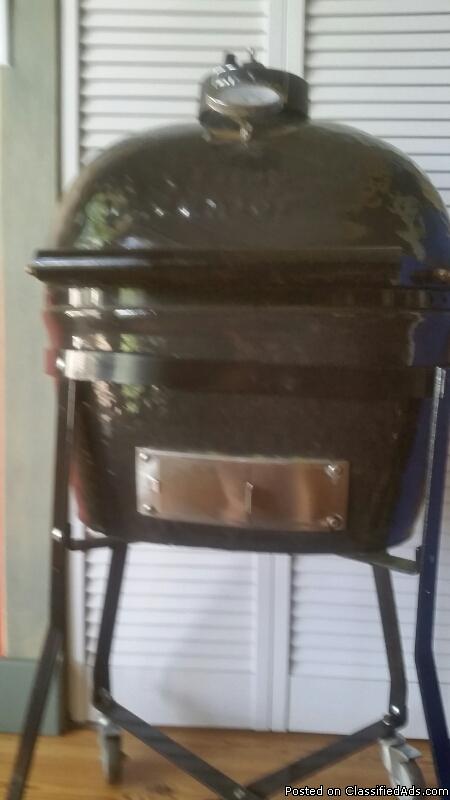 Primo oval 200 jr smoker cooker ceramic grill, 1