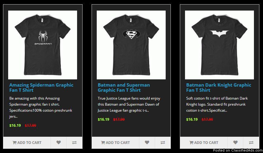 Special Father's Day Sale on All Super Hero T Shirts, 0