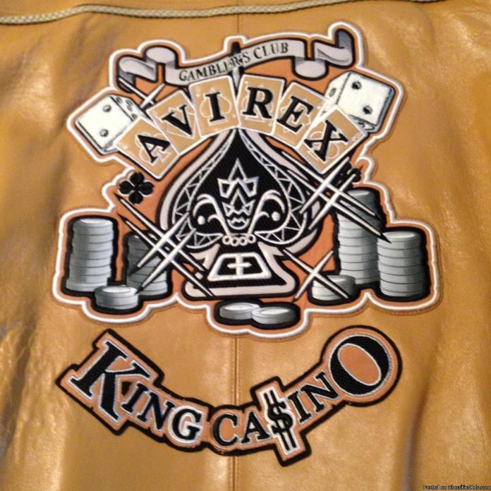 Avirex Leather Jacket (King Ca$ino) Mens XXL, 1