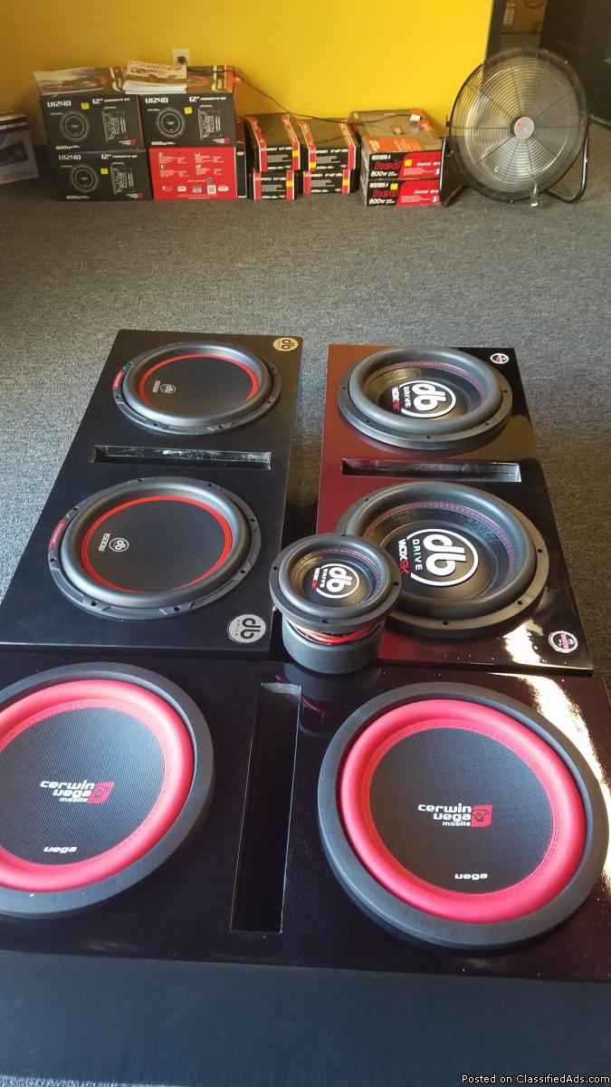 Custom Audio Boxes - Columbia Rims and Audio - Sub Woofers, Tweeters, Double...