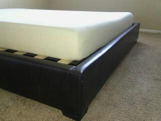 Queen size bed frame with mattress, 2