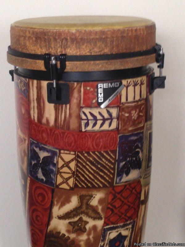 Remo Asonga Conga Drum 28” Tall with a 10” Head, 2