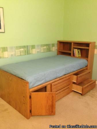 Twin Oak Captain's Bed (2 avail.), 0