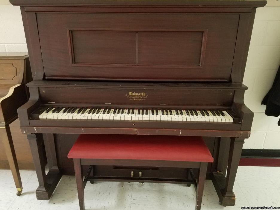 2 pianos  Antique Upright and Standard