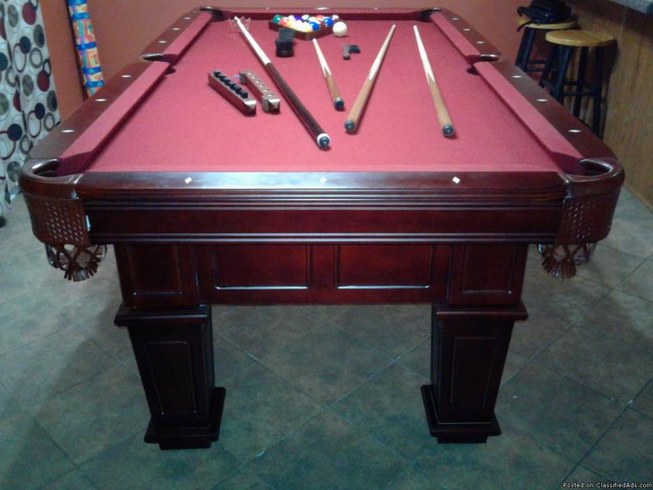 New pool table for sale Red CHERRY WOOD SOLID, 2