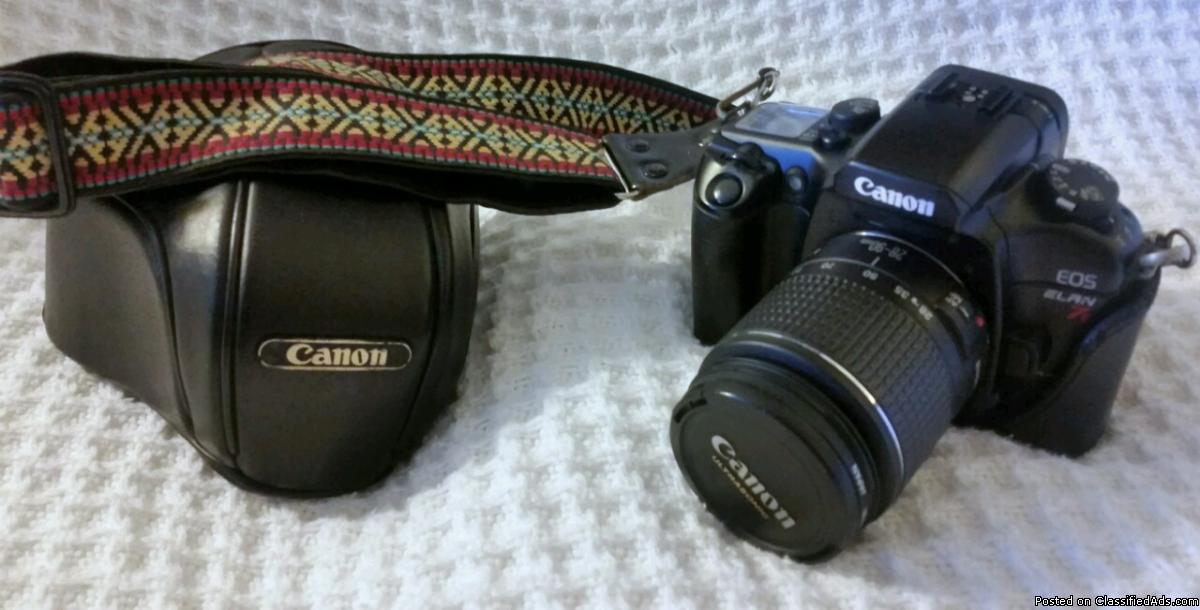 Canon EOS ELAN 7E 35mm SLR Camera w/ 28-90mm Lens, camera case, lens cleaning..., 1