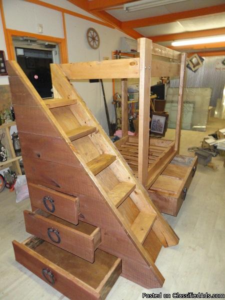 BUNK BED WITH HORSE SHOE HANDLES