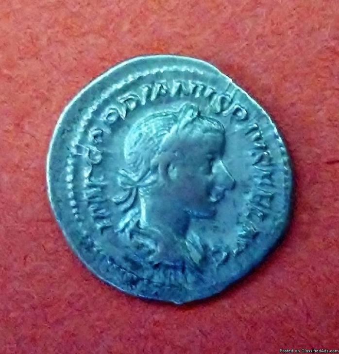 Roman Empire, Silver Denarius of Gordion III, AD 238-244, 0