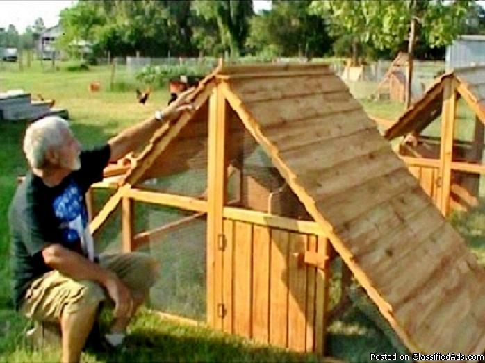 Portable Chicken Coops- from 3x6 for 4-6 hens to 8x12 for 36 hens, 1