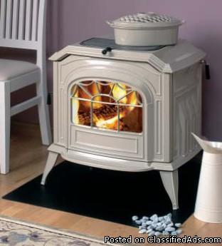 NEW WOOD STOVE Vermont Castings Resolute Acclaim in Biscuit Enamel