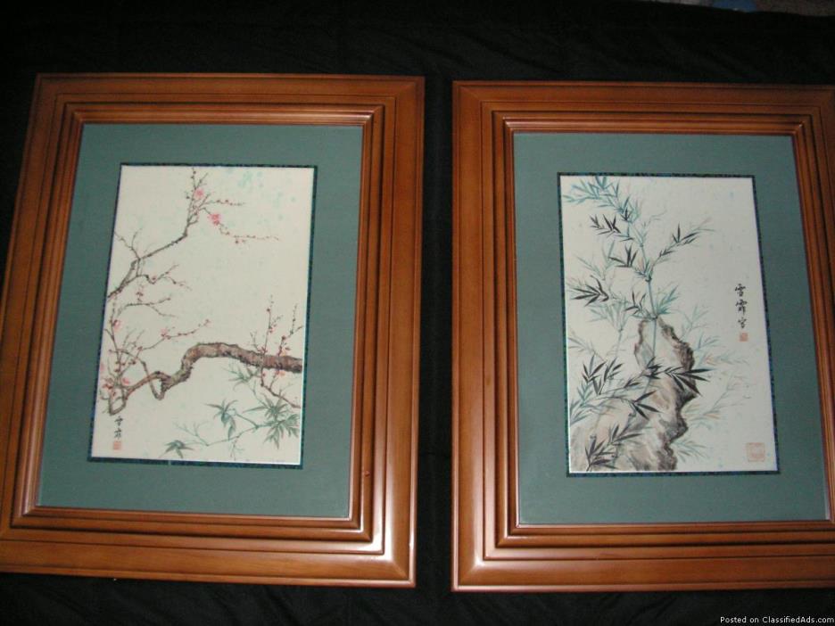 Chinese Art – 2 Original Paintings by Chinese Artist!   “Perfect for Asian..., 0