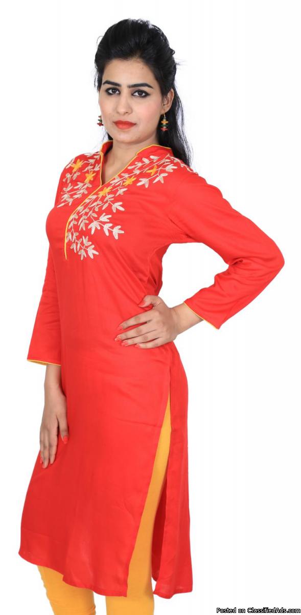 Buy the beautiful designer ladies ethnic wear kurtis, 1