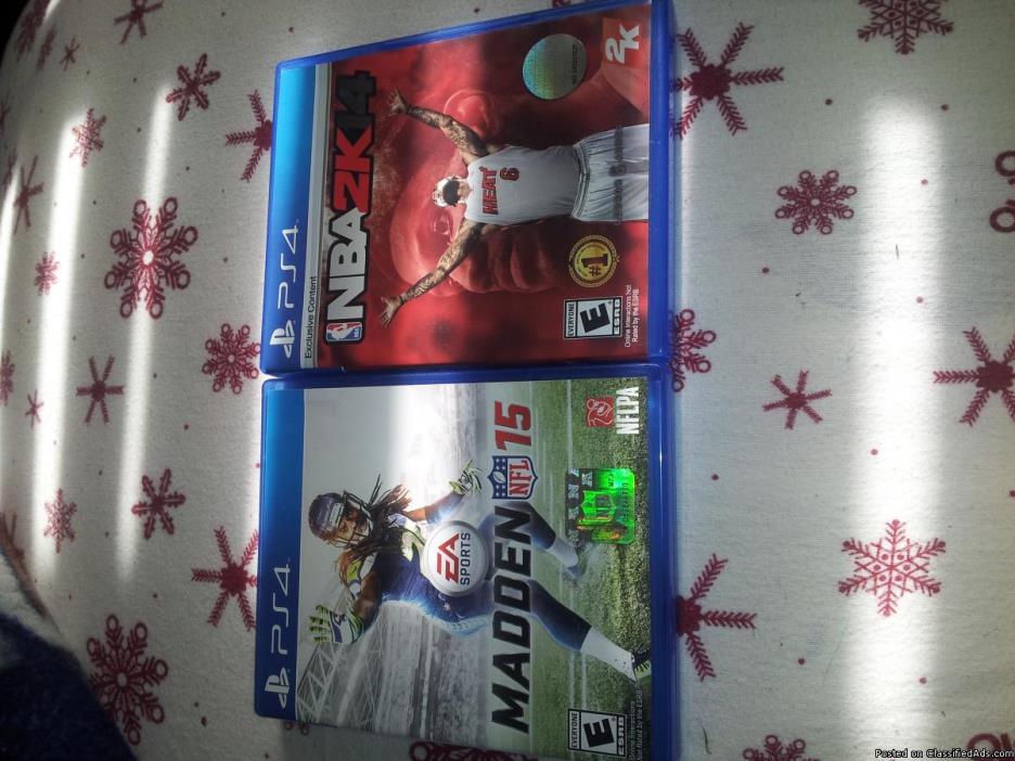 madden 15 and nba 2k14 ps4 $5 for both, 0