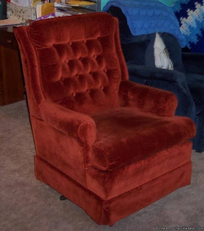 For Sale: Rust Colored, Fabric Rocking Chair. Like New, 0
