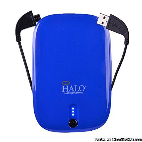 Halo Pocket Power 5500mAh Charger w/USB to Micro USB/Lightning/30-Pin Flat Cable