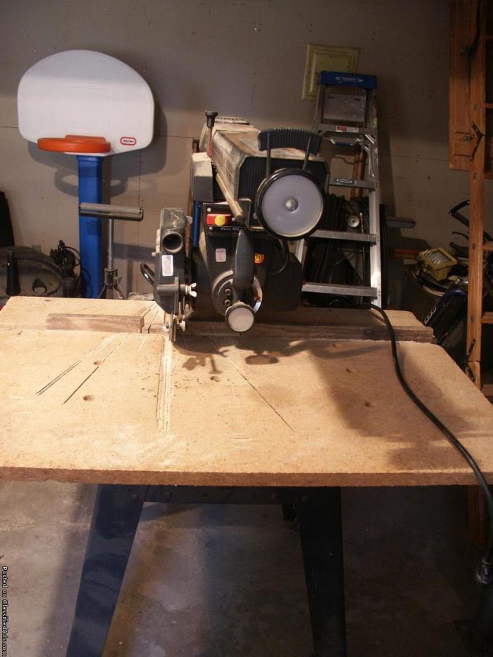 10 - inch radial saw with stand, 0